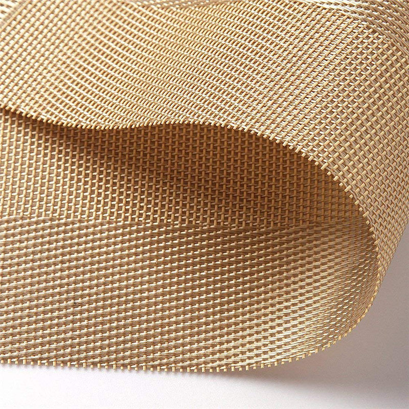 Tovagliette moderne rettangolari tessute lavabili in oro che non sbiadiscono