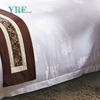 Luxury Merritt Hotels Biancheria da letto in lino Set di cotone bianco king size a righe
