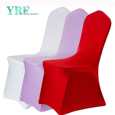 La sedia della sala da pranzo del protettore dello spandex elasticizzato copre il poliestere bianco spesso per il banchetto della festa nuziale