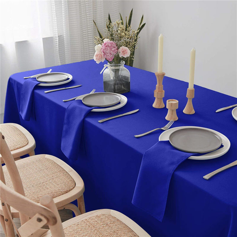 Tovaglia rettangolare per tavolo da pranzo Royal Blue 90x132 pollici puro 100% poliestere senza rughe per ristorante
