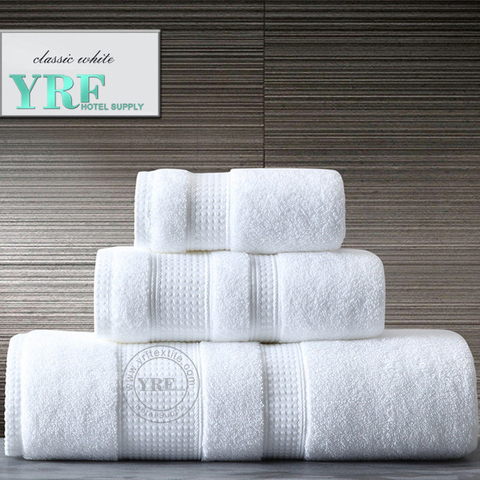 Asciugamano da doccia per hotel in cotone 100% pratico assorbente bianco