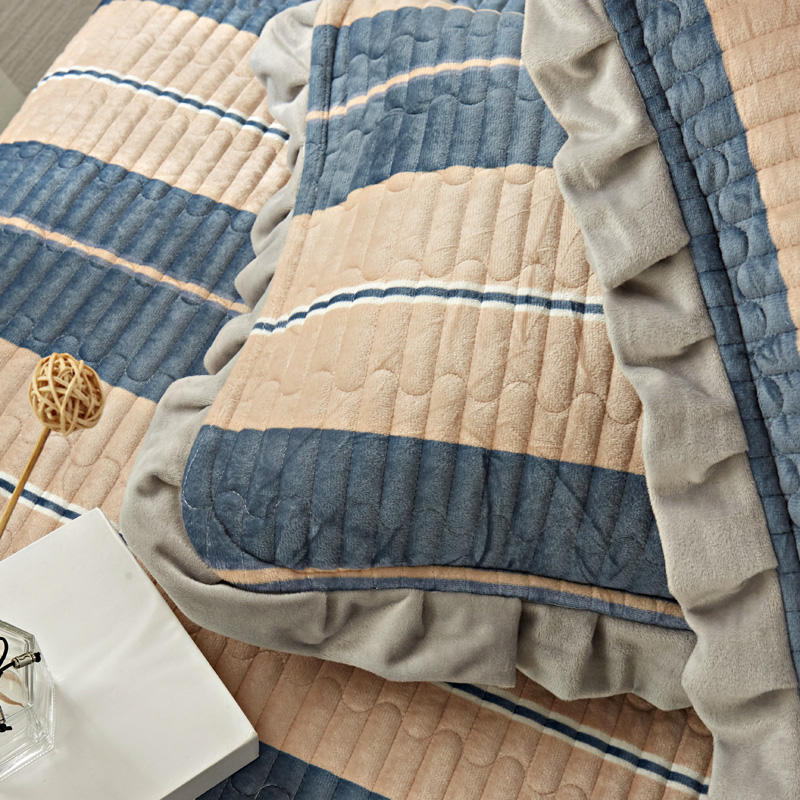 Copriletto di lusso lavato biancheria da letto a grandezza naturale cammello e blu acciaio per la primavera e l'estate