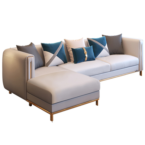 Combinazione di mobili per divani con struttura in legno personalizzata Primo strato di pelle bovina