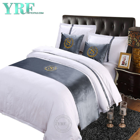 Bandiere da letto in velluto grigio con logo personalizzato per camera matrimoniale moderna e semplice