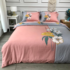 Biancheria da letto per la casa in tessuto di cotone morbido per set di lenzuola matrimoniali