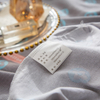 Copripiumino aderente Tasche profonde Comodo set di biancheria da letto in cotone stampato grigio
