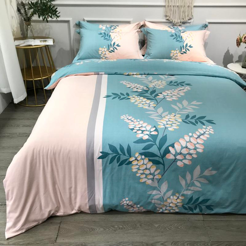Set biancheria da letto lussuosa in cotone spazzolato tessuto confortevole per letto singolo